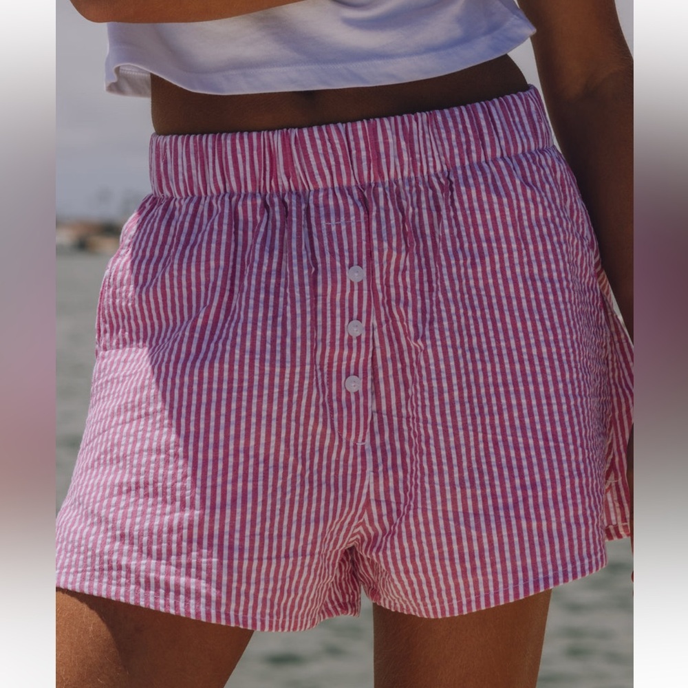 Daily Drills Seersucker Resort Shorts-Hot Shot